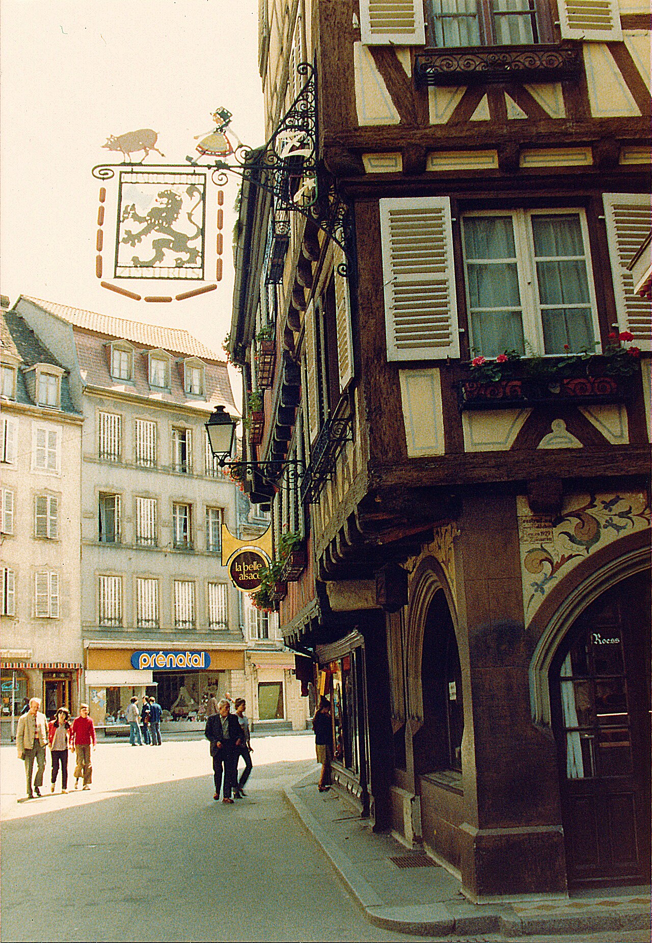 Maison Zimmerlin à colombage à Colmar, étages en encorbellement